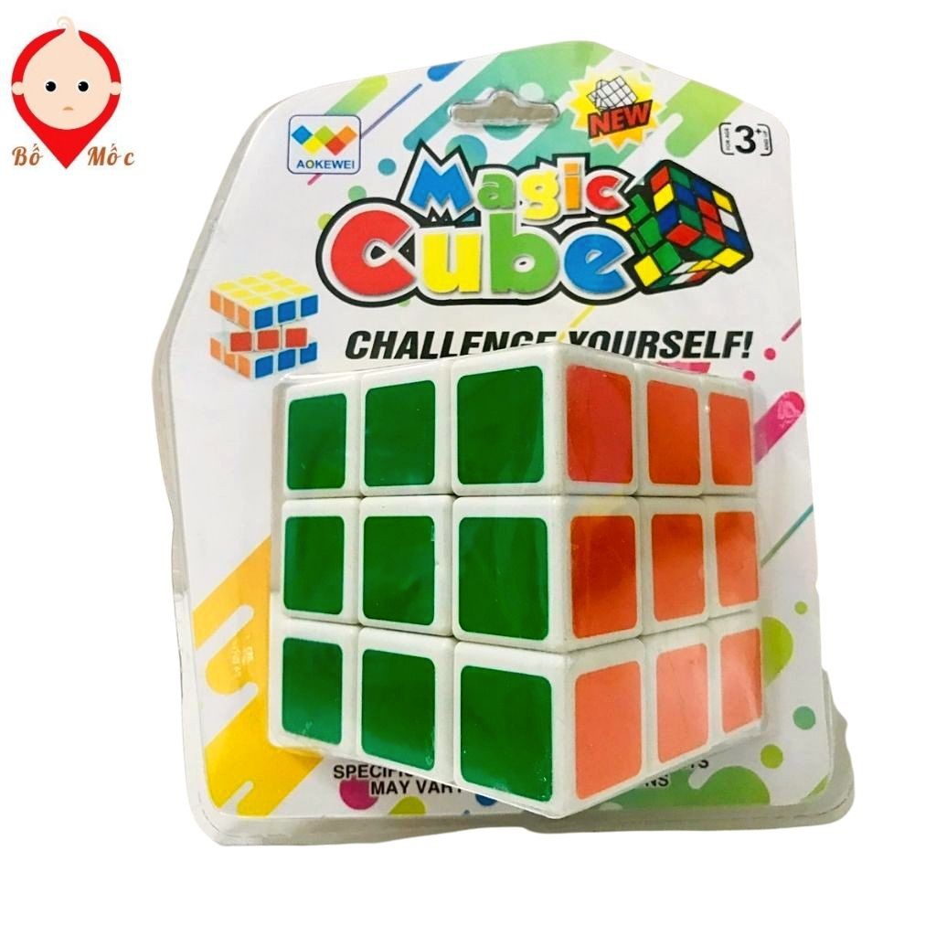 Khối Rubik Sắc Màu 3x3 - Rubik Vuông Nâng Cao Khả Năng Tư Duy Cho Bé - Shop Bố Mốc