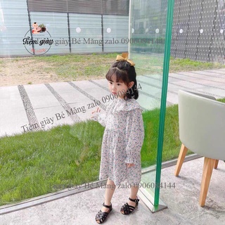 sandal bé gái rọ đan chéo mã mới