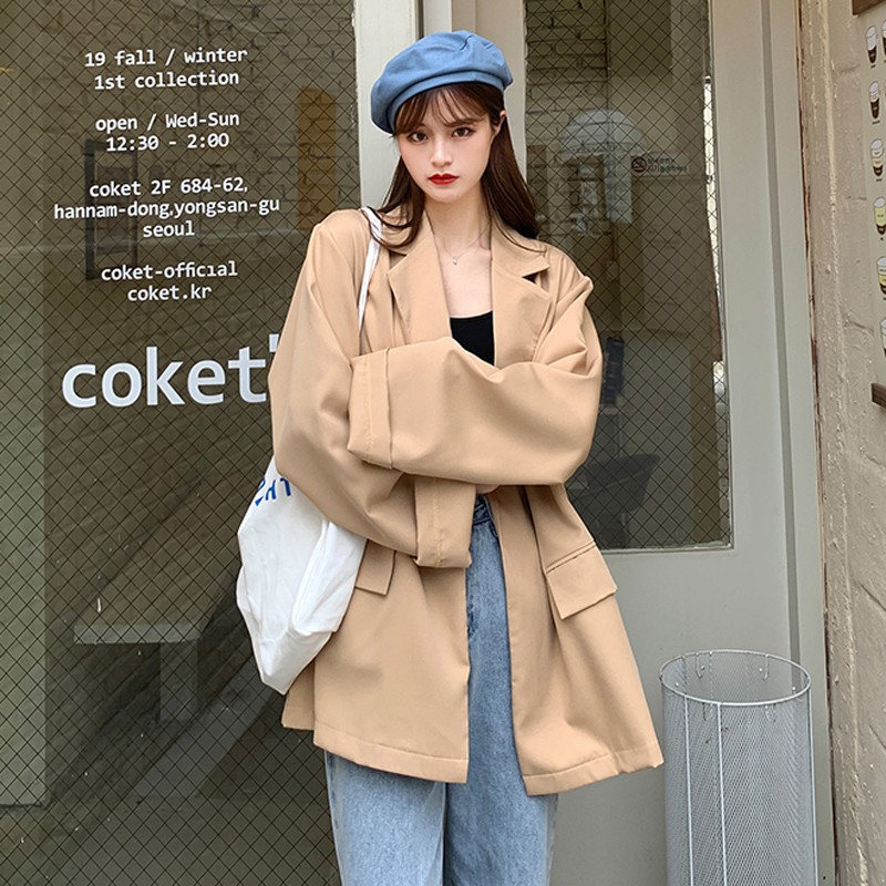 (a2001) áo khoác blazer xuân hè freesize 3 màu