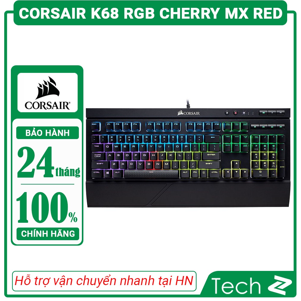 Bàn phím cơ Corsair K68 RGB Cherry MX Red
