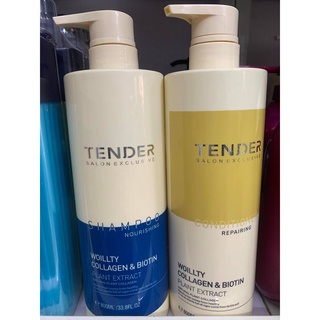 Cặp dầu gội dầu xả siêu mềm mượt tender woillty biotin & collagen 800ml x2