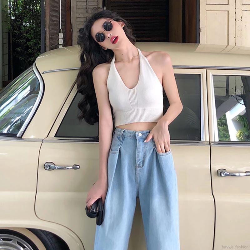 Áo Croptop dây thiết kế cột sau cổ dáng ngắn thời trang cho nữ | BigBuy360 - bigbuy360.vn