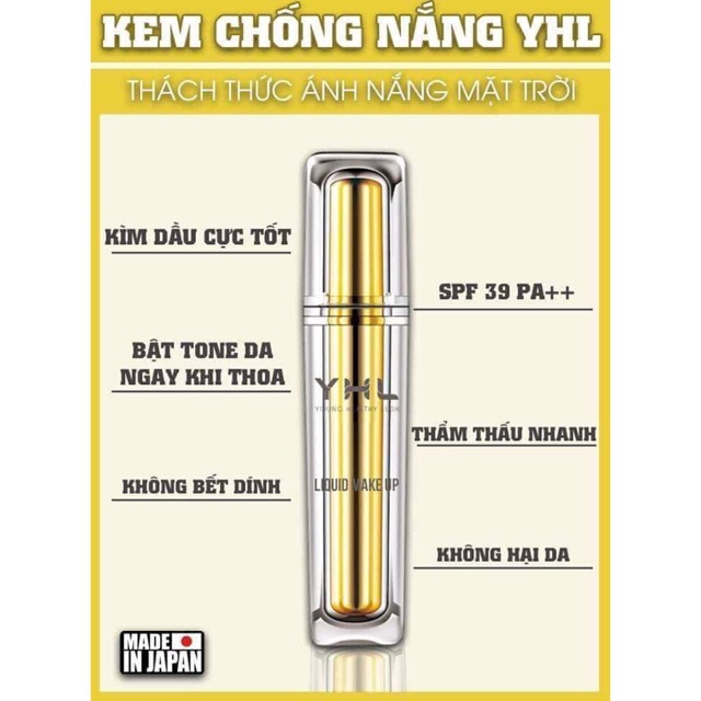 Kem chống nắng YHL thần thánh cam kết chính hãng( sẵn )