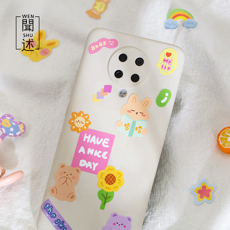 Set 2 tờ nhãn dán trang trí họa tiết hoạt hình đáng yêu