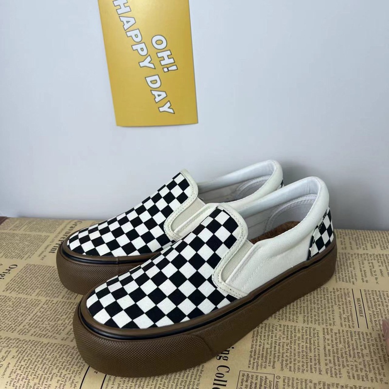 Giày Slip thời trang Đen nâu mẫu mới thu đông 2022