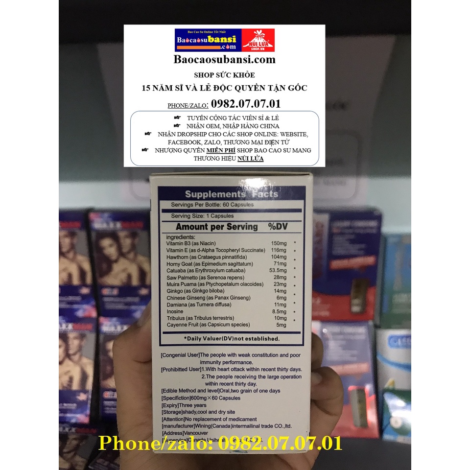 Vimax 60 Viên Uy Tín Trên Toàn Thế Giới - Thực Phẩm Bổ Sung Tăng Cường Sinh Lý, Tăng Kích Thước Dương Vật Cho Nam