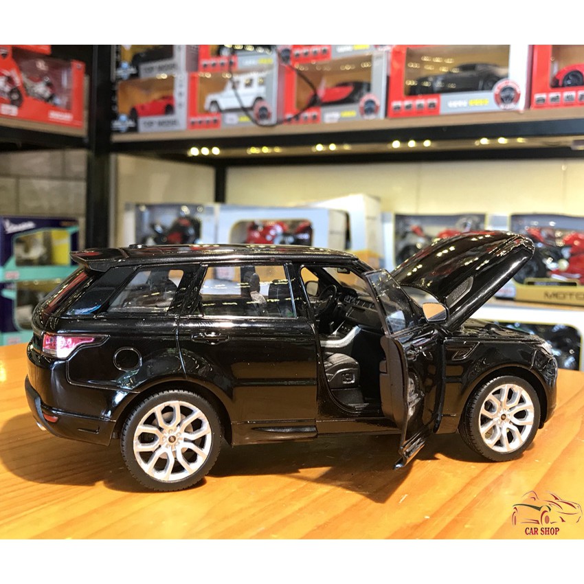 Mô hình xe ô tô Range Rover Sport tỉ lệ 1:24 hãng Welly FX màu đen