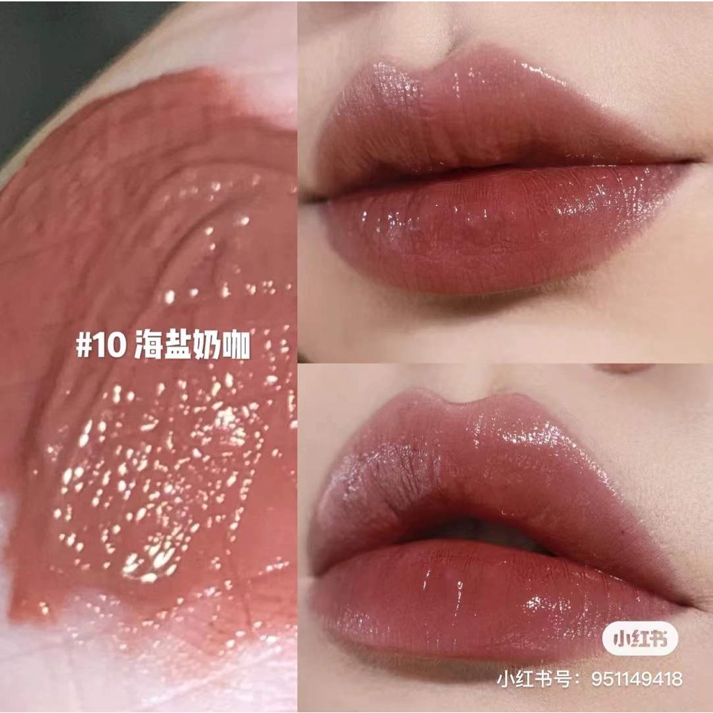 Joocyee Shell lip gloss Son môi mềm mịn sáng bóng không bết dính màu hồng nâu tự nhiên không thấm nước lâu trôi | BigBuy360 - bigbuy360.vn