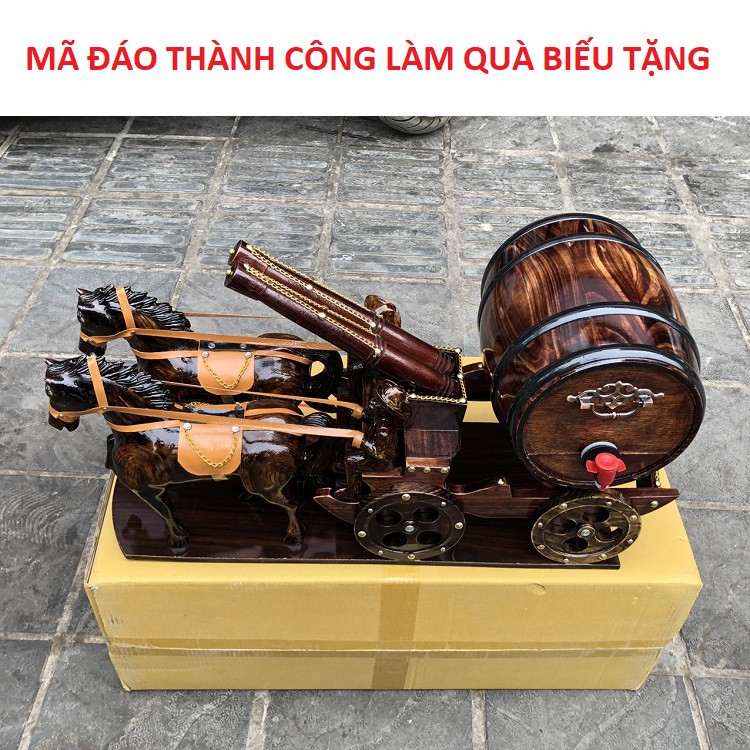 Xe 2 Ngựa Kéo Bình Diệu, Tặng Túi Đựng Diệu Đồ Trưng Bầy Phòng Khách - Làm Quà Biếu Tết Sang Trọng Lịch Sự