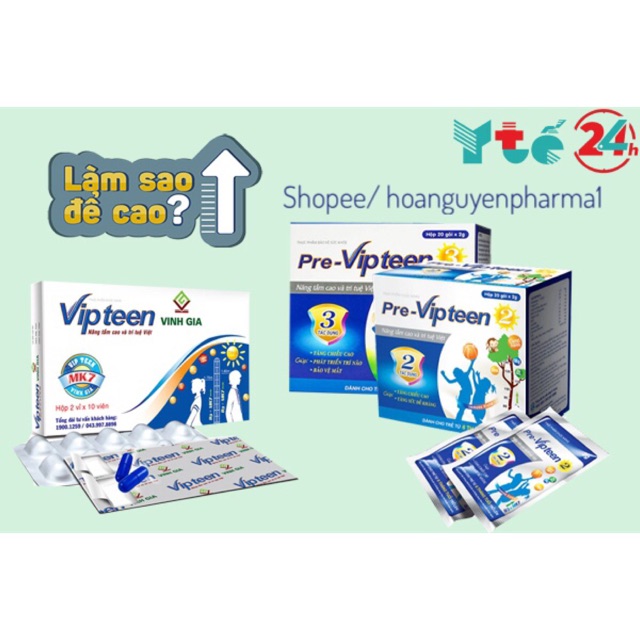 Previpteen 2 &amp; 3 (Pre vipteen, Pre-vipteen 3) Hộp 20 gói