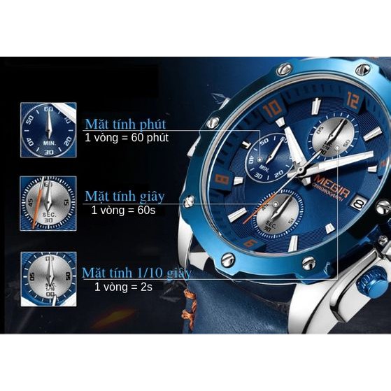 Đồng Hồ Nam Megir KT2074 Chính Hãng 2019 NEW Bảo Hành 12 Tháng Top Brand Luxury Hàng Nhập HongKong - Store Reward I | BigBuy360 - bigbuy360.vn
