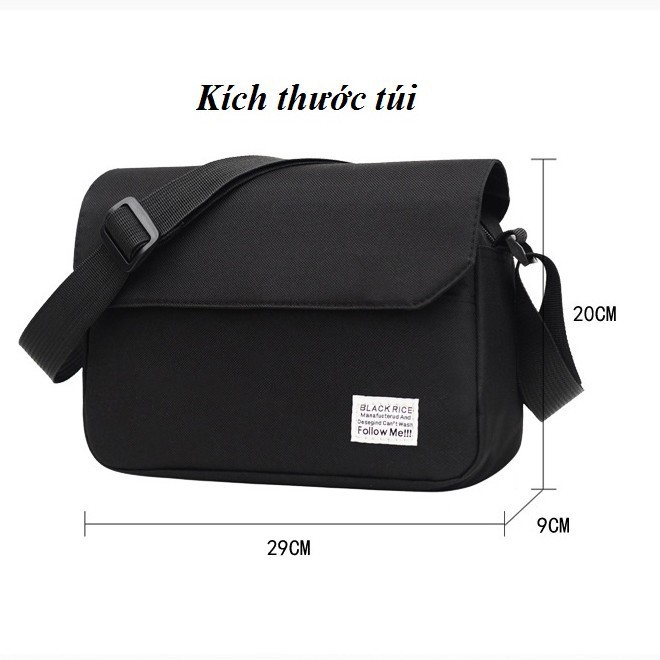 Túi đeo chéo nam mini giá rẻ bằng vải canvas bền bỉ phong cách unisex Hàn Quốc - Túi Đeo Chéo Nam Nữ Giá Rẻ Nhất Hà Nội.