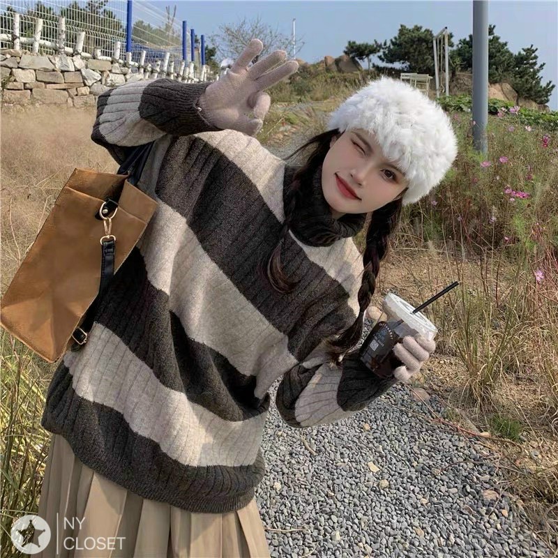 Áo len nữ form rộng, áo len cổ lọ nữ tay dài chất len dày lên phom chuẩn mặc cực sinh hàng quảng châu cao cấp Oanh shop | BigBuy360 - bigbuy360.vn