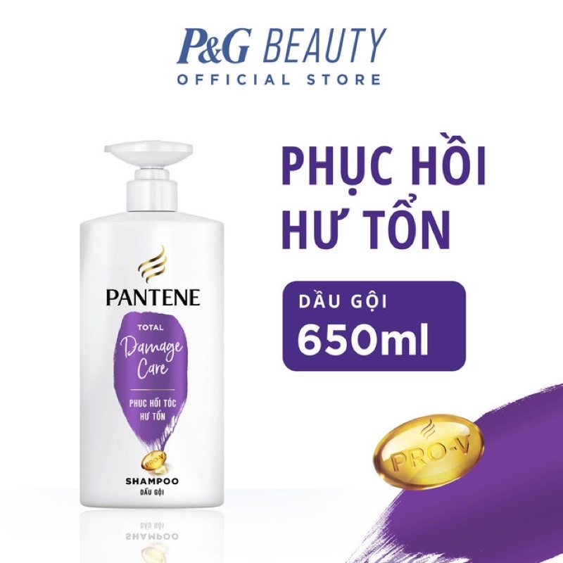 DẦU GỘI PANTENE 650ML SUÔN MƯỢT ÓNG Ả/ NGĂN RỤNG TÓC/ PHỤC HỒI HƯ TỔN