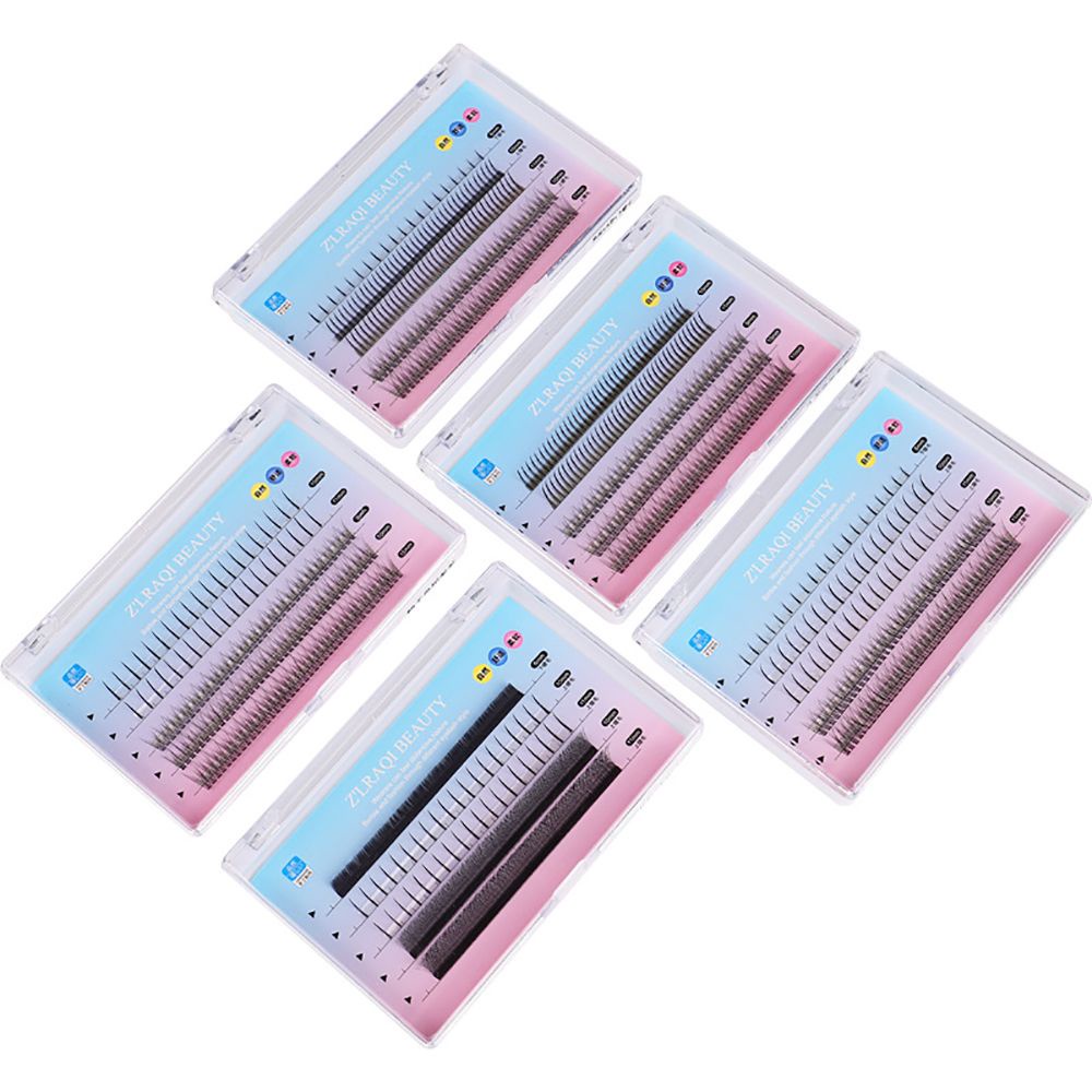 [Hàng mới về] Bộ 5 hàng lông mi giả hình chữ C để nối dài làm cong mi tự nhiên