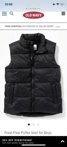 Sỉ áo phao Old navy bé trai