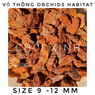 1kg Vỏ thông Habitat size 9 - 12mm Vỏ thông trồng lan