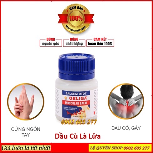 [ảnh thật]Dầu cù là lửa Geliga Muscular Balm 40gr + xoa dịu những cơn đau nhức