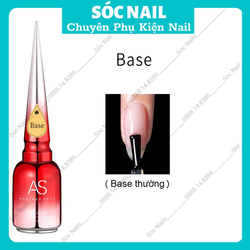 Base Top Top Lì AS Chai Đỏ Siêu Bóng Siêu Bền Chai 15ml