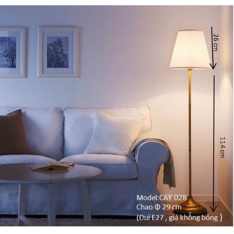 Đèn cây cho phòng khách phòng ngủ thân mạ vàng cao cấp ĐÔ THÀNH LIGHT
