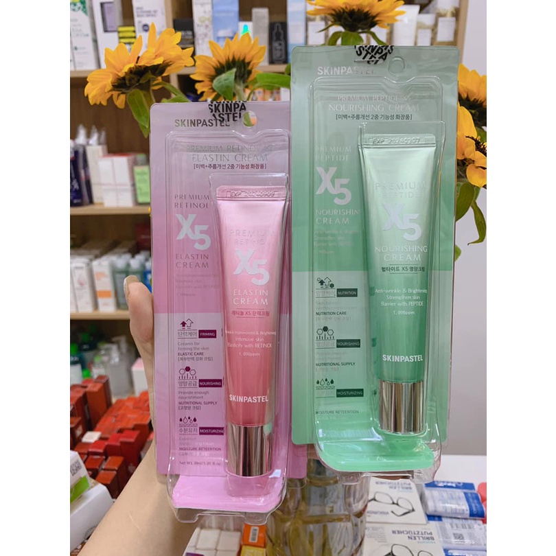 KEM TRẺ HÓA DA RETINOL X5 ELASTIN 0.1% CREAM SKINPASTEL PREMIUM PEPTIDE HÀN QUỐC 30ML CHÍNH HÃNG - 1