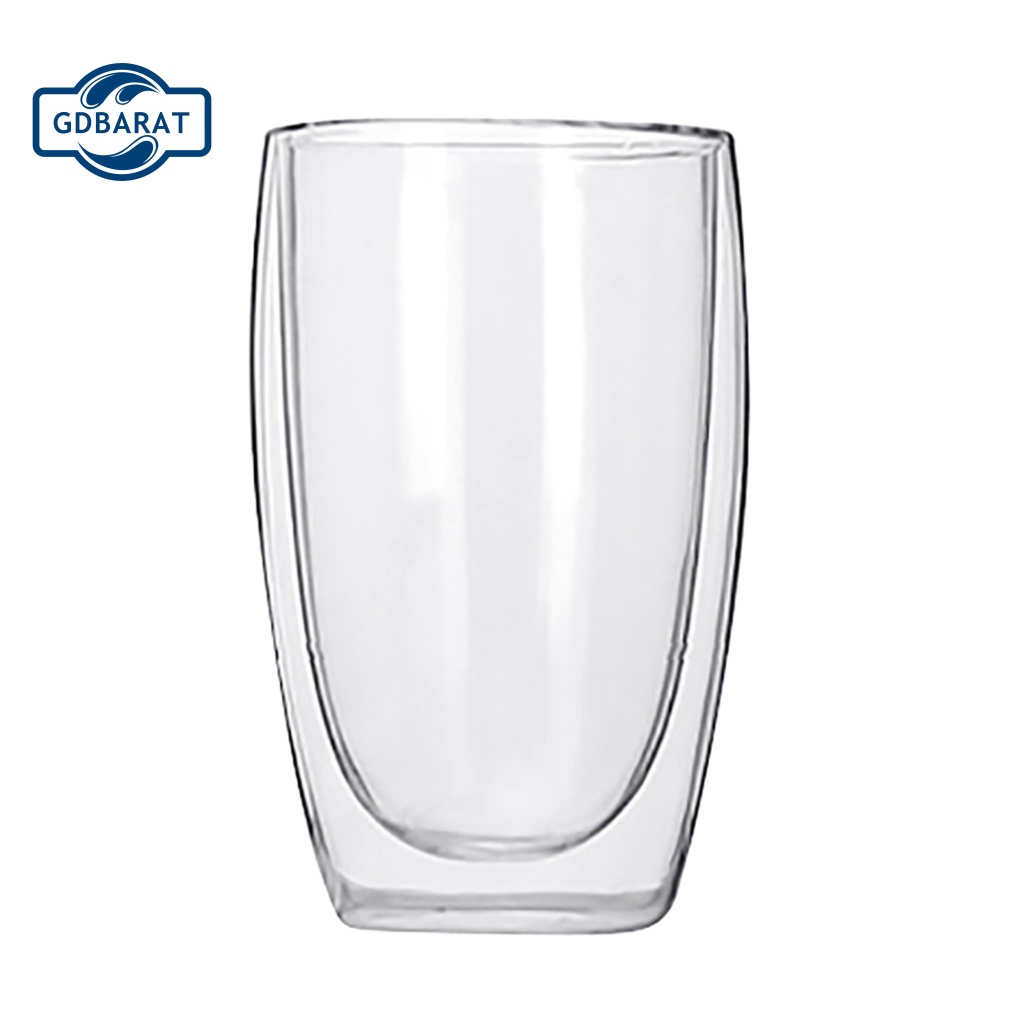 [NYCA Stock] Cốc Uống Sữa Hai Lớp Bằng Thủy Tinh Bề Mặt Mịn