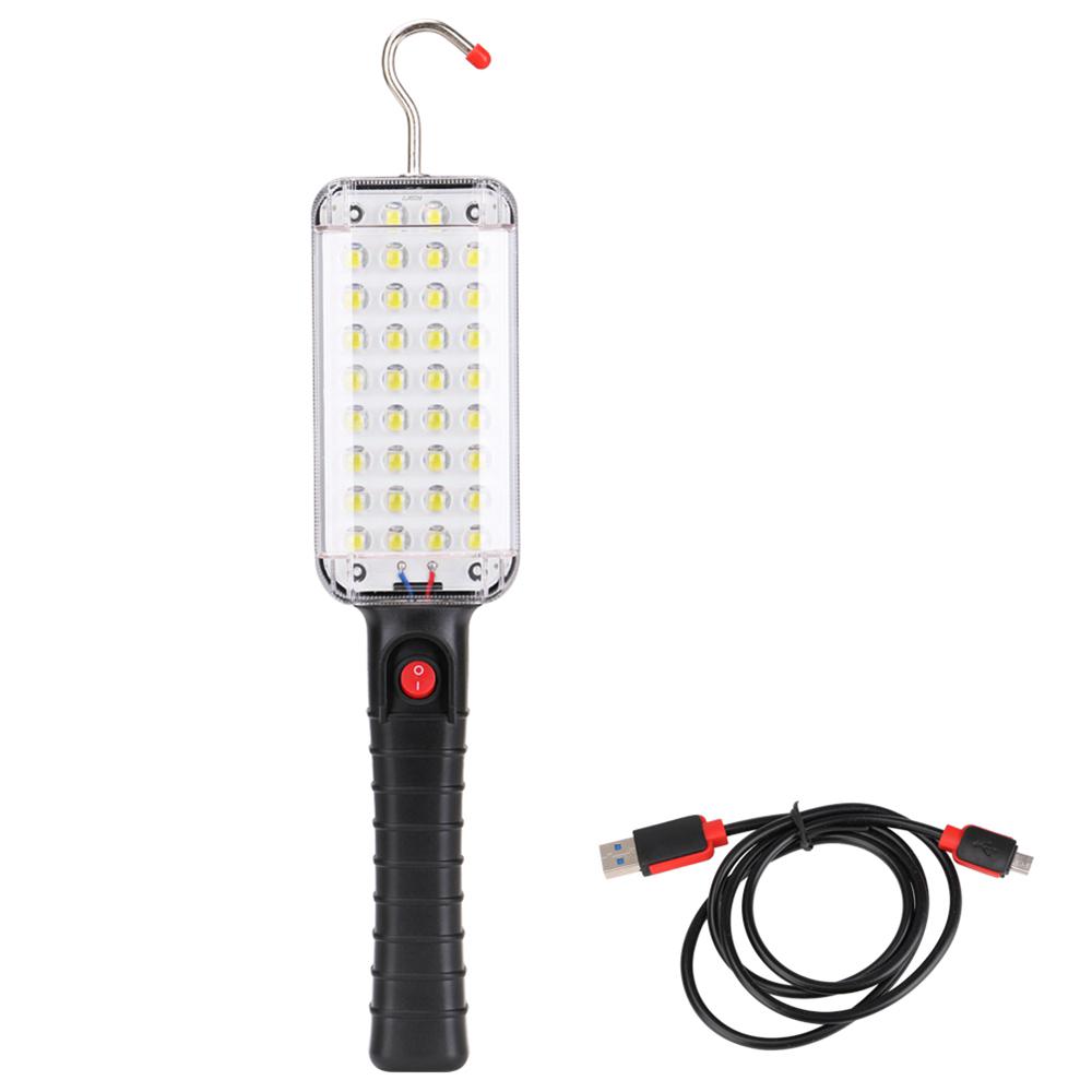 Đèn pha LED 34 bóng có nam châm với cổng sạc USB