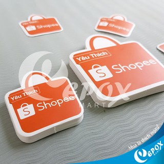 Sticker shop yêu thích shopee - set 100 tờ
