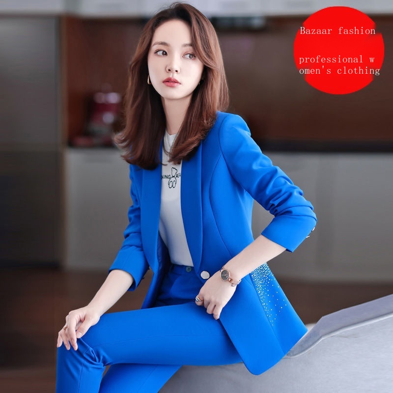 Bộ Đồ Vest Cao Cấp Phong Cách Phương Tây Thời Trang Xuân Thu Cho Nữ
