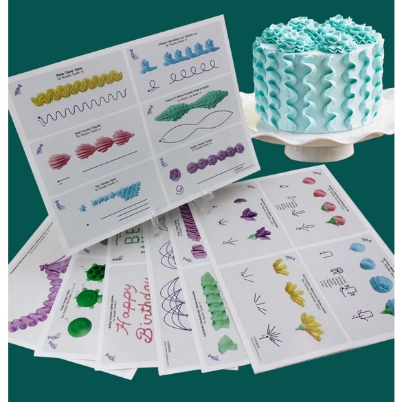 Bộ 23 bảng tập bắt kem, tạo hình cơ bản nhiều mẫu đa dạng