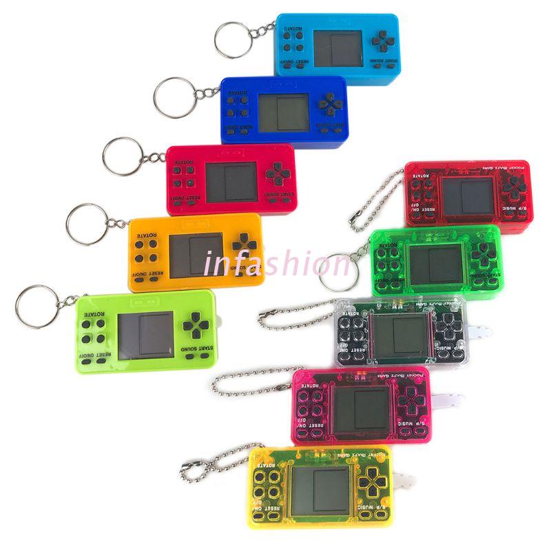 Máy chơi game cầm tay cổ điển mini kèm móc khóa dành cho trẻ em