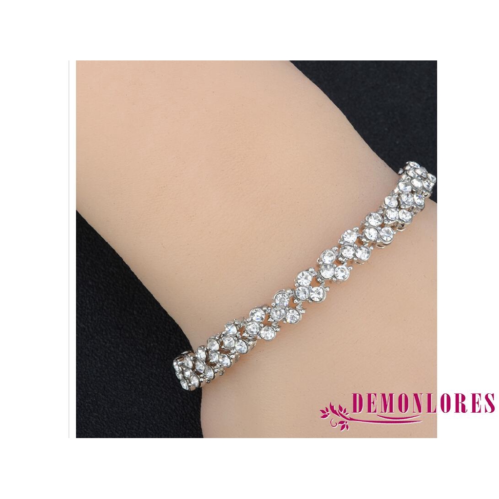 Vòng đeo tay đính đá kiểu dáng thời trang thanh lịch dành cho nữ