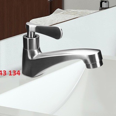 [THÂN ĐÚC NGUYÊN KHỐI] Vòi Rửa Mặt Lavabo Lạnh 100% INOX 304 N6001 Fotar vòi la séo