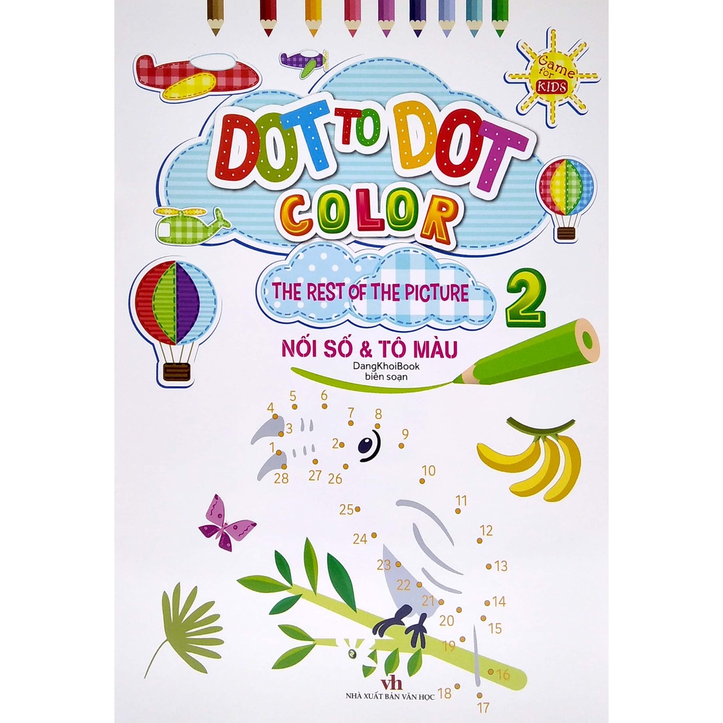 Sách Dot To Dot Color - The Rest Of The Picture - Nối Số Và Tô Màu 2