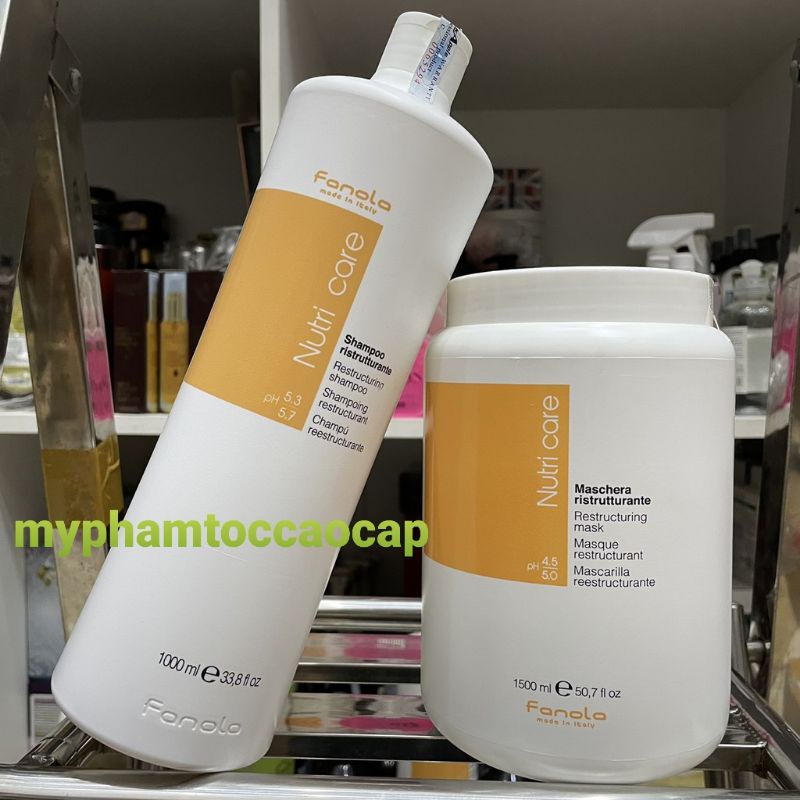 DẦU GỘI & HẤP Ủ PHỤC HỒI TÓC HƯ TỔN FANOLA NUTRICARE 1000ML/1500ML