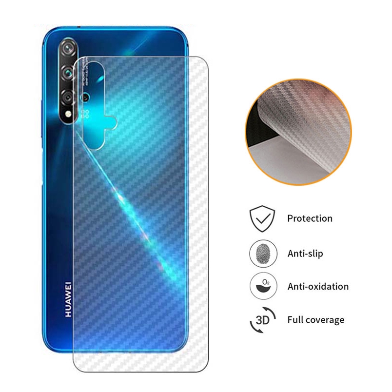 Miếng Dán Lưng Sợi Carbon Cho Huawei Nova 5T 7i 7 SE Nova 4 4e 3e 3i 3 2i 2 Lite