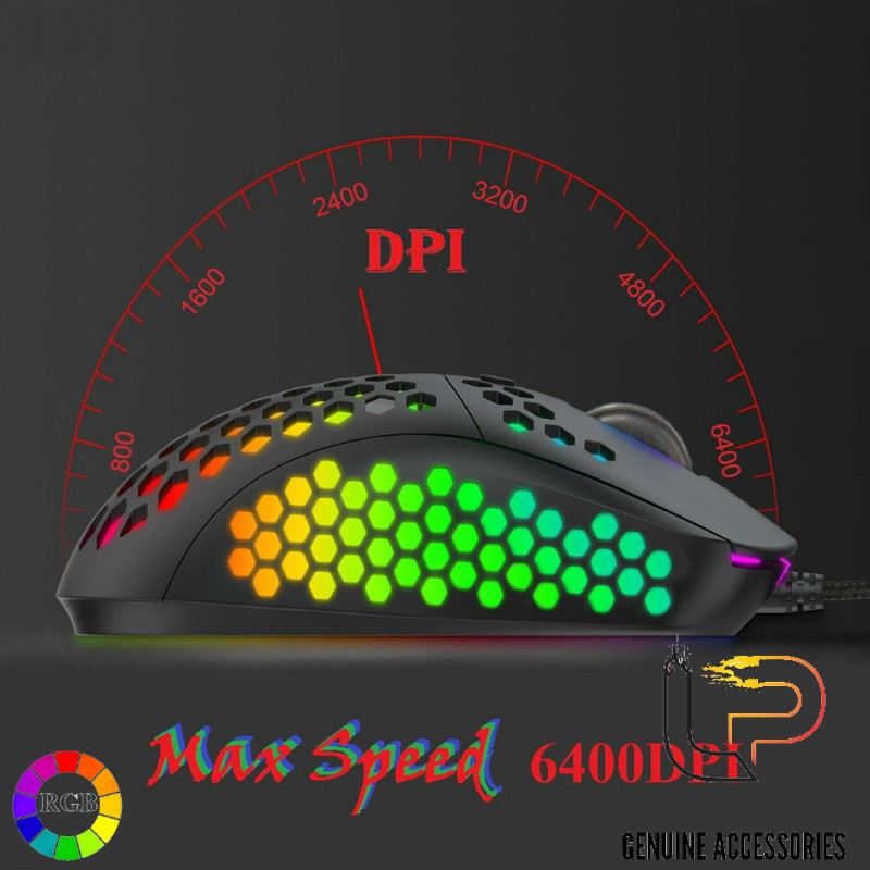CHUỘT CHƠI GAME BAMBA B06 - MOUSE BAMBA B06 (MÀU ĐEN) CHUYÊN GAME LED RGB