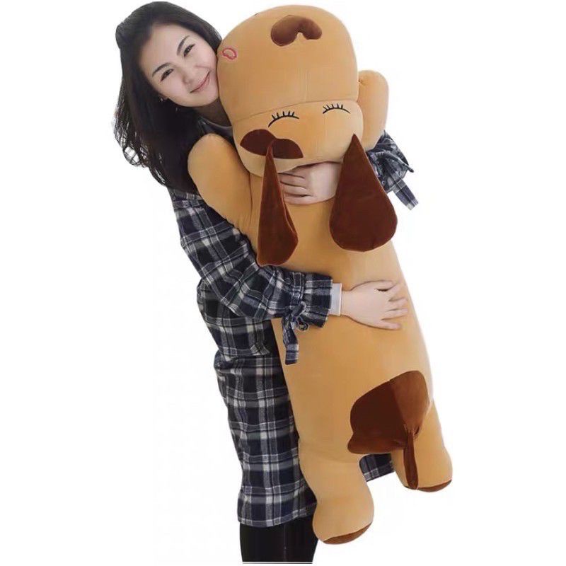 Gấu Bông Chó Mũi Tim Cao Cấp Thú Nhôi Bông Chó Ngủ Siêu Mềm Mịn Dễ Thương