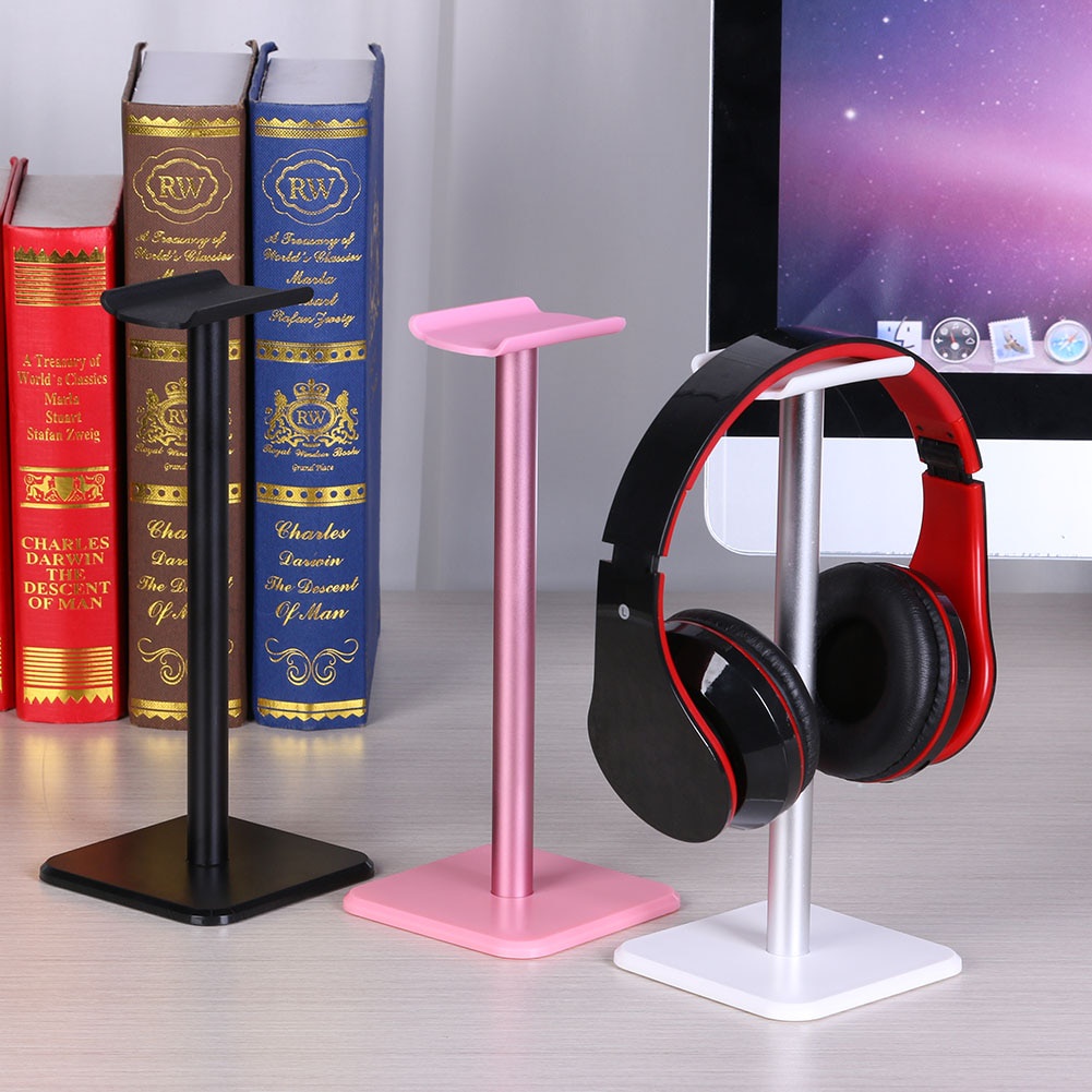 Giá treo đỡ tai nghe đế vuông chống trượt GTN02 đầu tpu chống xước  tháo lắp dễ dàng chắc chắn chiều cao 235mm full size