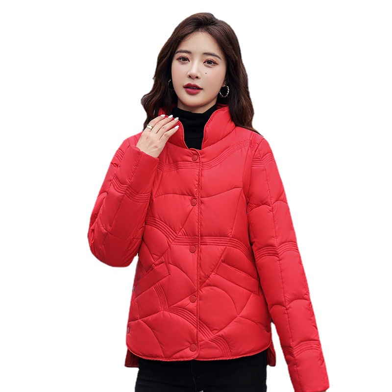 Hàng Mới Về Áo Khoác Phao Đệm Cotton Gọn Nhẹ Cổ Đứng Thời Trang 2022 Cho Nữ