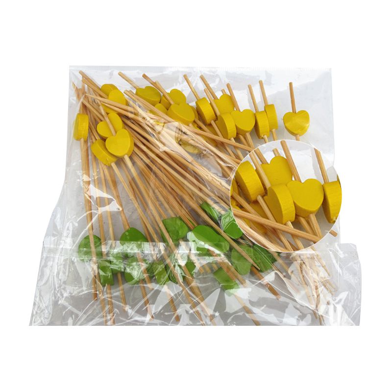 Set 100 Xiên Tre Ăn Trái Cây / Tráng Miệng Dùng Một Lần Kích Thước 12cm