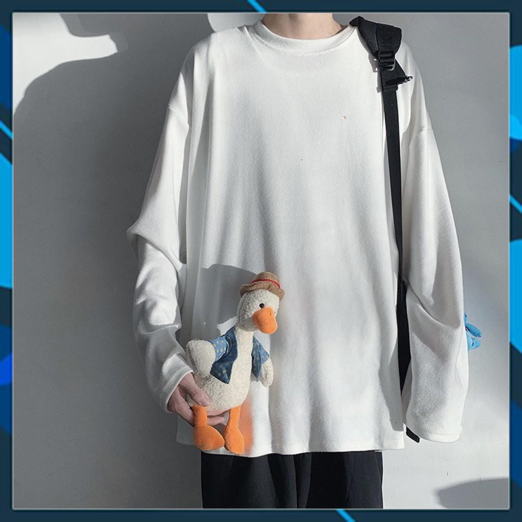 Áo phông trơn tay dài fom rộng M - 2XL( 40 đến 110kg) TM2