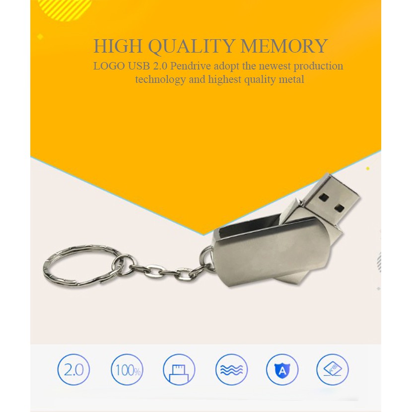 USB 32GB Logo Flash Drive USB 2.0 32G Tốc độ cao (Bạc)