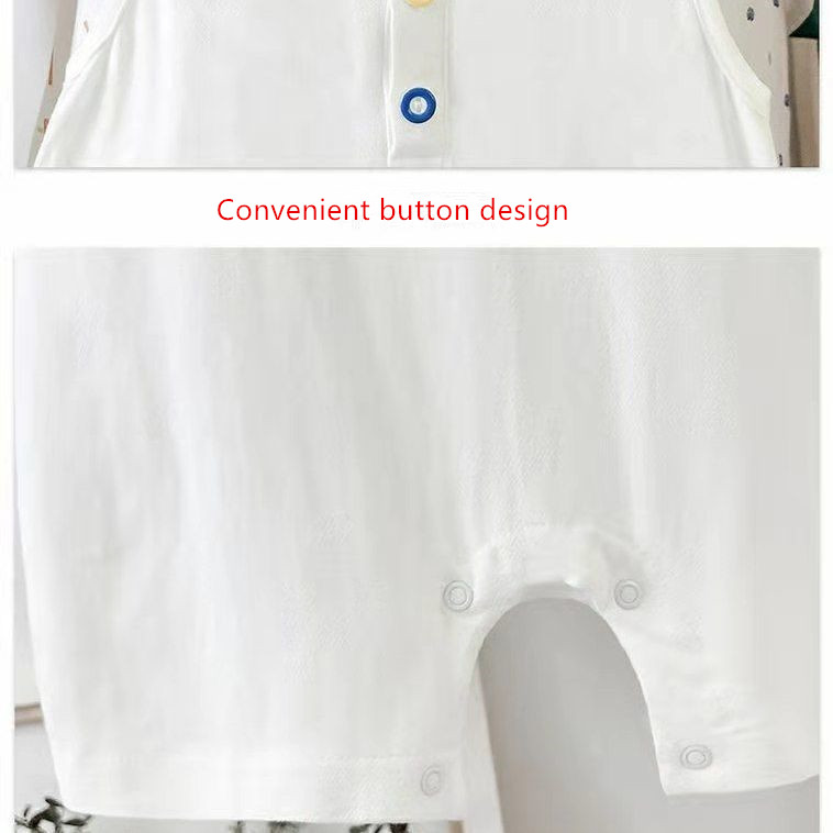 Bộ Áo Liền Quần In Hình Hoạt Hình Dễ Thương Cho Trẻ Sơ Sinh