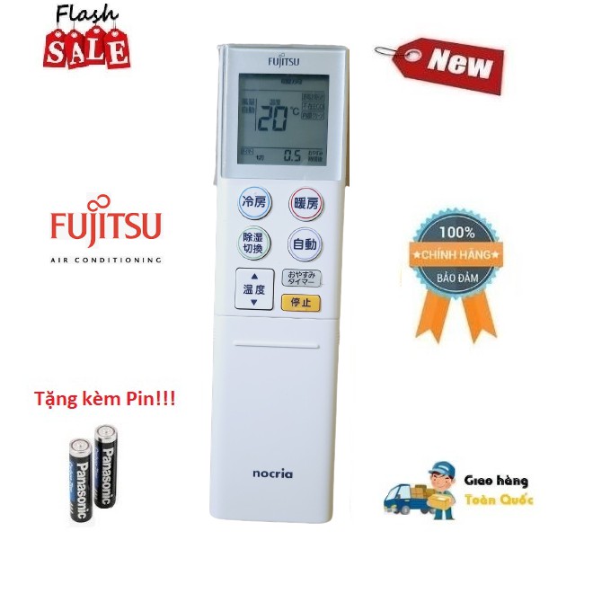 Remote Điều khiển điều hòa Fujitsu hàng nội địa, nhật bãi- Hàng mới chính hãng FUJITSU 100% Tặng kèm Pin