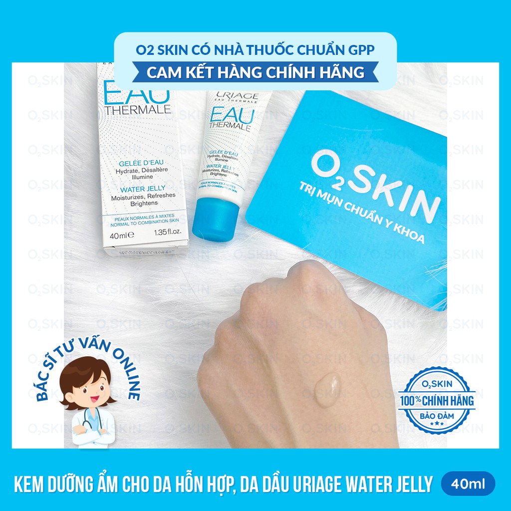 Uriage Water Jelly Kem Dưỡng Ẩm Cho Da Dầu Da Mụn, Thấm Nhanh Đến Từ Pháp 40ml