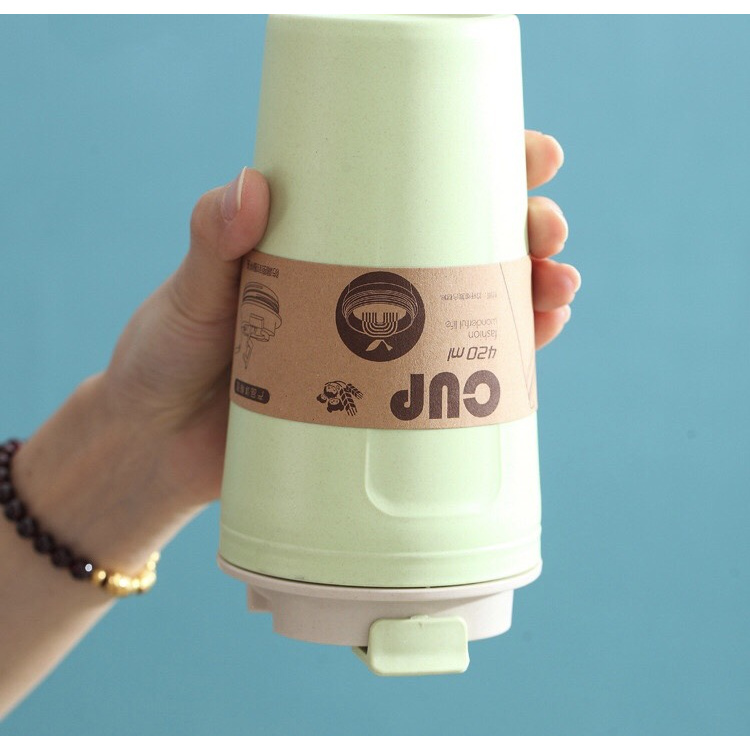 Ly giữ nhiệt lúa mạch 450ml bảo vệ sức khỏe và môi trường