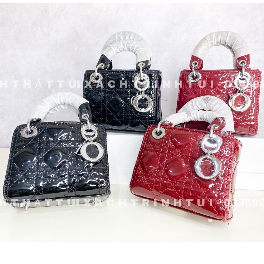 Túi xách Dior da bóng hàng loại đẹp quảng châu xịn xò fullbox dành cho phái nữ sang trọng lịch sự quý phái