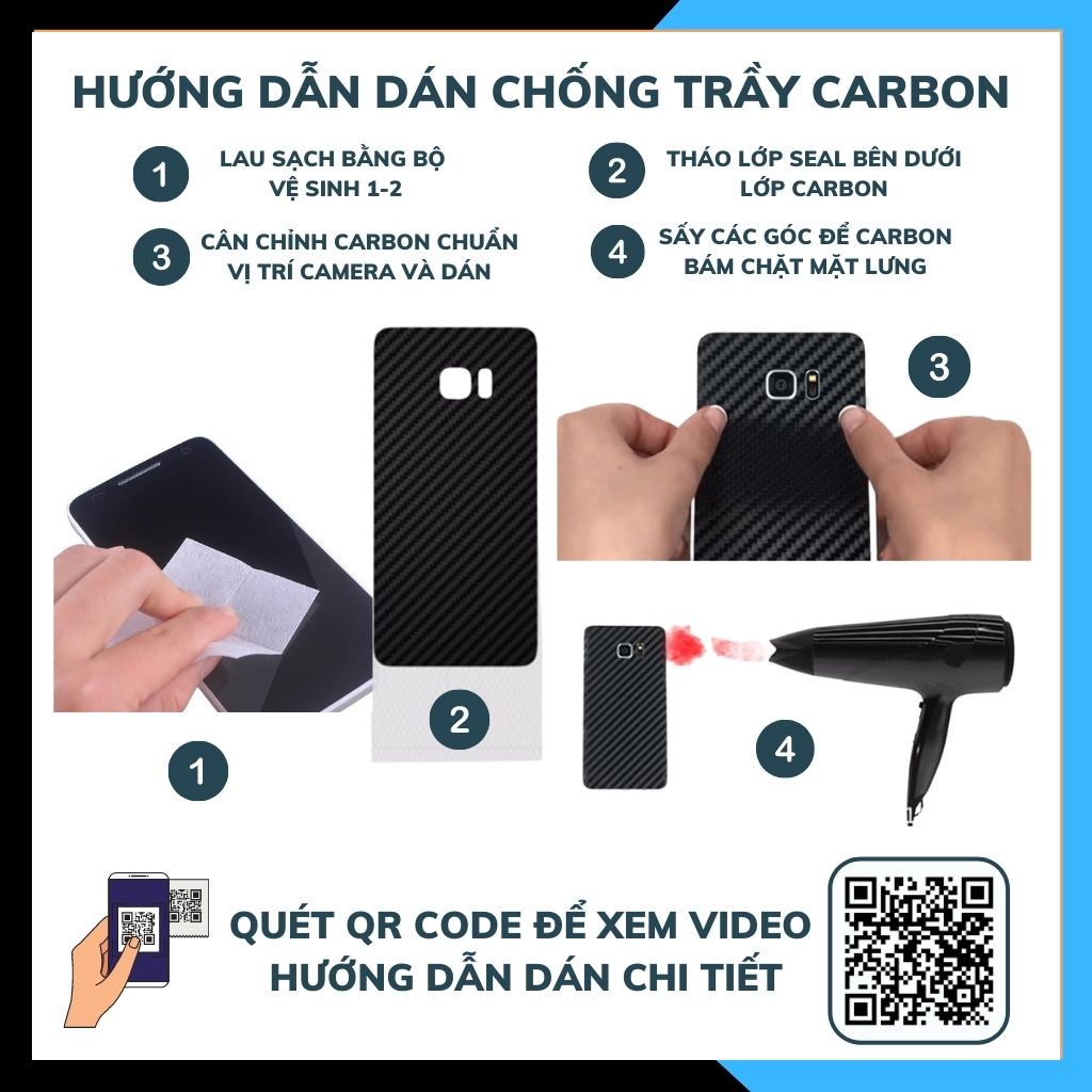 Samsung Z Flip 3_Dán Film Carbon mặt lưng chống trầy, không bám vân tay