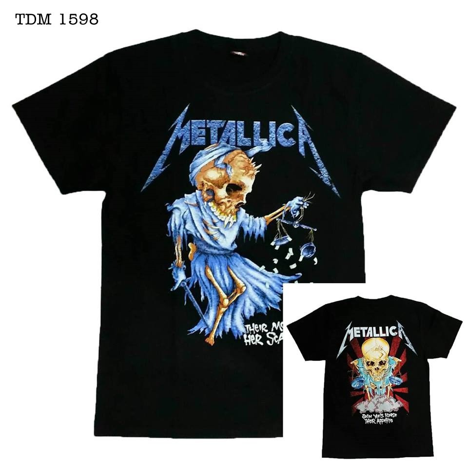 [Mã BUIS45K giảm 45k] Áo Rock band tee phông / thun 100% cottong Thái Lan - Metallica TDM 1598